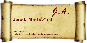 Jenet Abelárd névjegykártya